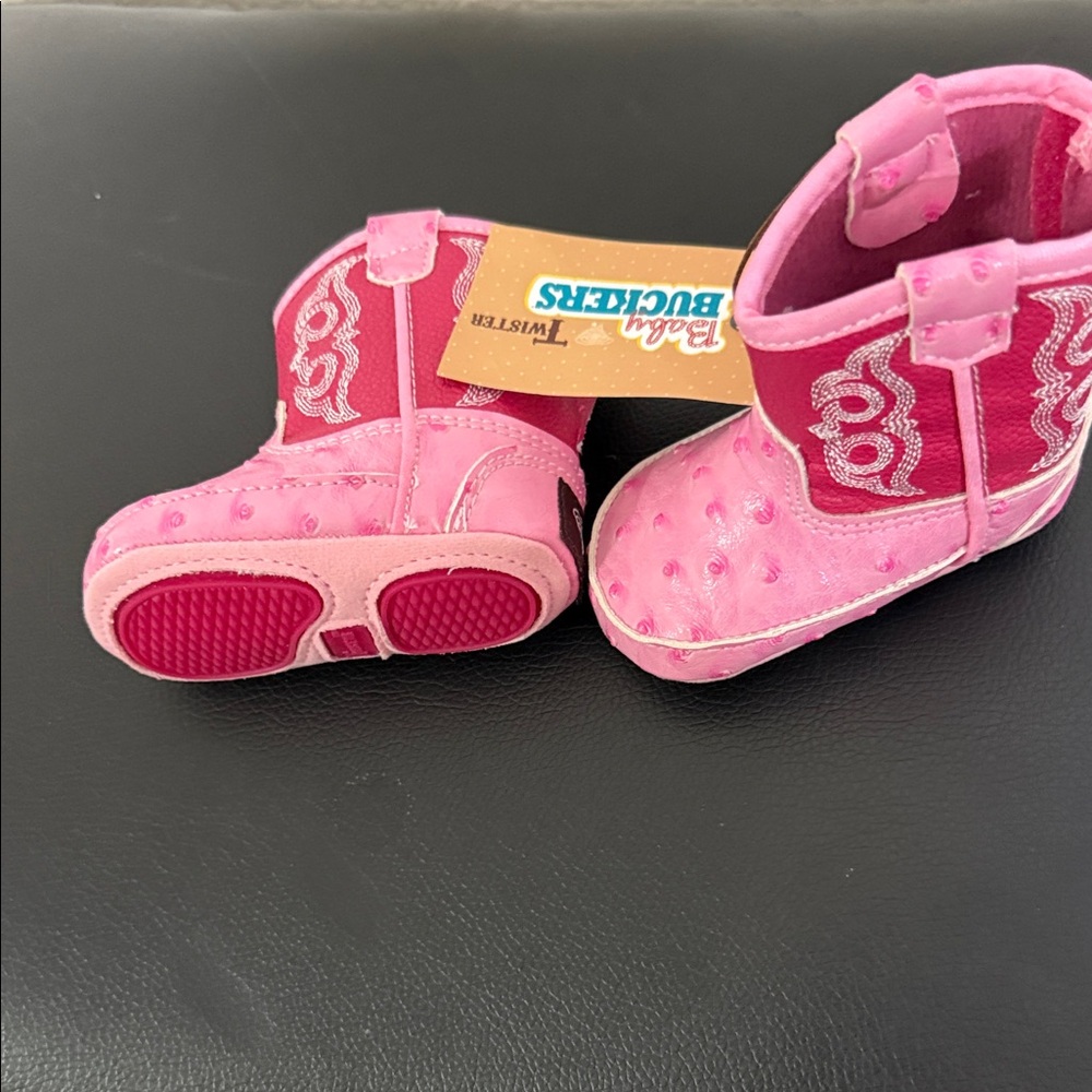Twister Baby Buckers Pink Kids Boots size infant NWT
